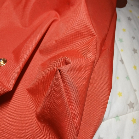 LONGCHAMP BAG NYLON ORANGE VGUC - Picture 6 of 13